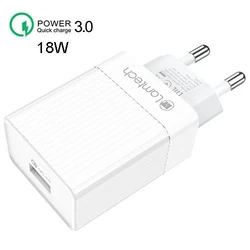 Φορτιστής Πρίζας Lamtech Quick Charger USB3.0 18W WHITE