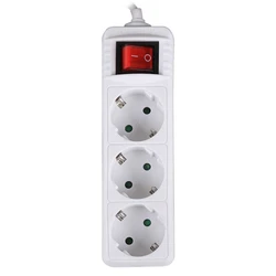 Πολύπριζο Lamtech With Switch 3 OUTLETS WHITE