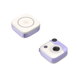 XO Power Bank PR223 mini camera ψηφιακή οθόνη γρήγορης φόρτισης 10000mAh Purple White