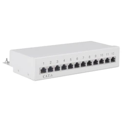 Patch Panel Goobay Cat 6 STP με 12 Ports Γκρι με δυνατότητα τοποθέτησης σε τοίχο