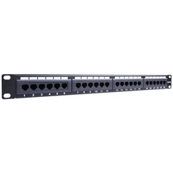 Patch Panel Goobay Cat 5e UTP με 24 Ports Μαύρο rack cabinet 19"
