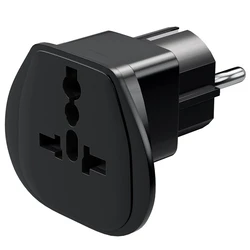 Universal Αντάπτορας Τροφοδοσίας Goobay 94028 Σε Schuko Σε Μαύρο Χρώμα