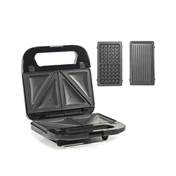 3-in-1 Sandwich Maker / Grill / Waffle 750W 887906 DICTRO LUX Black-Inox