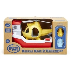 Αυτοκινητάκι Green Toys: Rescue Boat with Helicopter (RBH1-1155)
