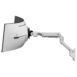 Ergotron HX Monitor Arm with VHD Joint, Wall Mount (White) for 1000R Curved Monitors (up to 57")