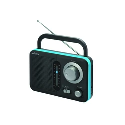 Portable AM/FM Radio (Battery and Mains) Black/Blue TR-412
