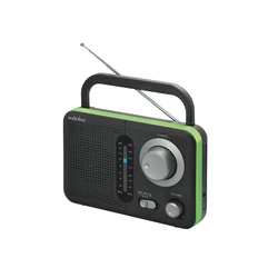 Portable Battery and Mains Radio Black-Green TR-412