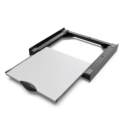 Βάση Στήριξης Για Τοποθέτηση Του Στεγνωτηρίου Επάνω Στο Πλυντήριο, Με Πρακτικό Συρταρωτό Ξύλινο Ράφι Πιστοποιημένο Από Fsc, Σε Μαύρο Χρώμα