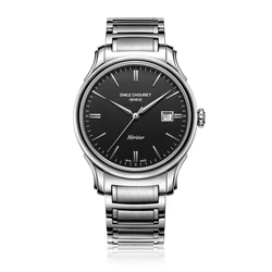 Ανδρικό Ρολόι Emile Chouriet 081128G62586 (40mm) Μεταλλικό Μπρασελέ Ασημί