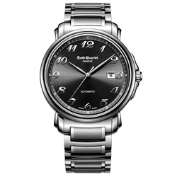 Ανδρικό Ρολόι Emile Chouriet 081168G426869 (42mm) Μεταλλικό Μπρασελέ Ασημί