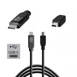 Tether Tools USB-C to USB 2.0 Mini-B 5-Pin Cable, 4.60 m, Black