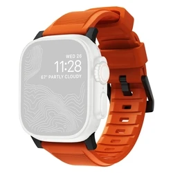 Nomad Rugged Strap Ultra Orange - Μαύρος σύνδεσμος - 42/44/45/49mm