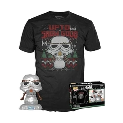 T-Shirt Funko Pop! (Adult): Star Wars Holiday Stormtrooper (Metallic) Vinyl Figure & T-Shirt (S)