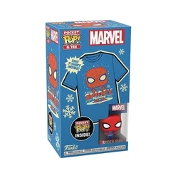 T-Shirt Funko Pocket Pop! (Child): Marvel Holiday Spiderman Vinyl Figure & T-Shirt (S)