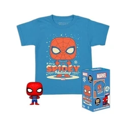T-Shirt Funko Pocket Pop! (Child): Marvel Holiday Spiderman Vinyl Figure & T-Shirt (L)