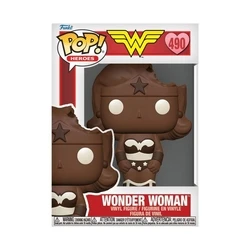 Funko Pop! Heroes DC Valentines Day 2024 - Wonder Woman (Valentine Chocolate) #490 Vinyl Figure EN,FR,ES,DE,IT,PT,NL,DK,SE,RU Pack / Carton Window Box with Plastic Film
