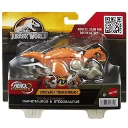 Φιγούρα Δράσης Mattel Jurassic World: Fierce Changers Double Danger - Carnotaurus  Stegosaurus (HLP07)
