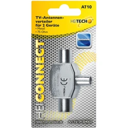 Διακλαδωτής RF Heitech 09004002 Splitter / ομοαξονικού καλωδίου κεραίας 2 εξόδων