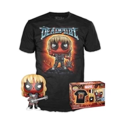 T-Shirt Funko Pop! (Adult): Deadpool Heavy Metal Vinyl Figure & T-Shirt (M)