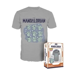 T-Shirt Funko Boxed Pop!  Star Wars: The Mandalorian Grogu On Ship T-Shirt  (S)