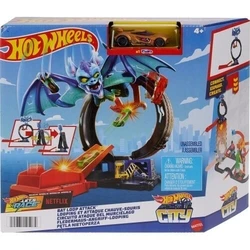 Mattel Hot Wheels City - Bat Loop Attack Playset (HTN78) EN,FR,DE,IT,NL,ES,PT,SE,FI,DK,NO,BG,PL,HU,RO,GR,TR,RU,AR Pack / Carton Window Box with Plastic Film