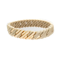 Γυναικείο Βραχιόλι TheRubz 100172 (15Mm) από Ατσάλι Beige / Gold
