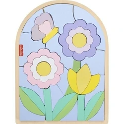 Εκπαιδευτικό Παιχνίδι Fisher-Price: Wooden Flower Puzzle Blocks (HXT97)