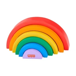 Βρεφικό Παιχνίδι Fisher-Price Wooden Stacking Rainbow (HXT73)