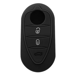 Θήκη κλειδιού για αυτοκίνητα Alfa Romeo 1019-01, εύκαμπτη, μαύρη