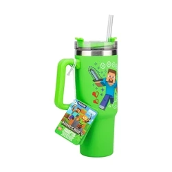 Θερμός Paladone: Minecraft - Green 900ml Multiway Travel Cup Straw (PP14600MCF)