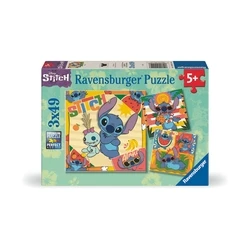 Παζλ Ravensburger Disney Puzzle: Stitch Aloha (3x49 pcs) (12004114)