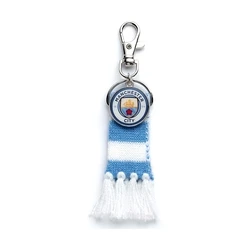 Manchester City FC Backpack Hanger The Carat Shop Blue Scarf and Logo Charm MCBH0002