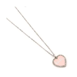 Κολιέ Carat Shop Barbie - Pink Enamel Heart Pendant Necklace with Crystal (BMN00003)
