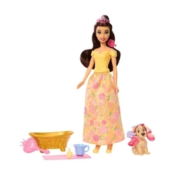 Κούκλα Mattel Disney Princess: Bella Bathe & Brush Dog - Fashion (JFC42)