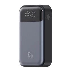 USAMS Power Bank CD221 with Display 2x Output Ports 10000mAh PPS 33W Grey
