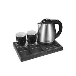 Welcome tray with 1.5L electric kettle and 2 ceramic mugs TELCO HT02-1504