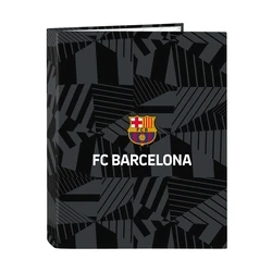 Safta Φάκελος ντοσιέ με κρίκους F.C. Barcelona Folio Cardboard 4 Rings Binder Black