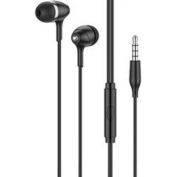 Handsfree Ακουστικά Lamtech FASHIONABLE 3,5mm EARPHONES Black
