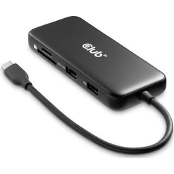 Docking Station Club 3D USB-C 8in1 >DP1.4/HDMI2.0/USB-C/LAN 8K30Hz PD100W