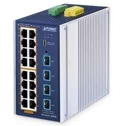 Network Switch Planet Industrial L2+ 16-Port Managed IGS-4215-16P4X