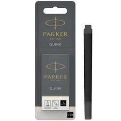 Ανταλλακτικό Μελάνι Parker QUINK Black 10 pieces