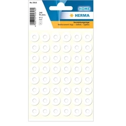 Ροδέλες Βιβλιοδεσίας Herma reinforcement rings self-adhesive 12 mm white 240 pieces