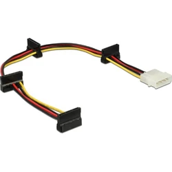 Καλώδιο Delock Molex 4Pin -> 4x SATA 15 Pin M/F 0.40m