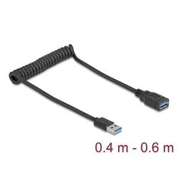 Καλώδιο USB Delock 5 Gbps Spiral Typ-A Plug to Typ-A Buchse