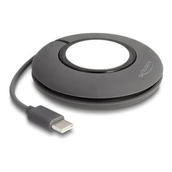 Φορτιστής USB Delock Type-C Retractable for Apple Watch 1 m Gray