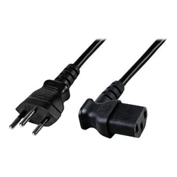 Καλώδιο Τροφοδοσίας EFB Switzerland Typ 12 - C13 90°,sw,1.8m,3x0.75mm