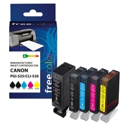 Μελάνι Συμβατό Freecolor Canon PGI-525XL Black + CLI-526XL BK/C/M/Y remanufactured