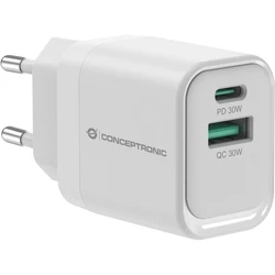 Φορτιστής Πρίζας Conceptronic 2Port 33W,1xUSB-C,1xUSB-A White