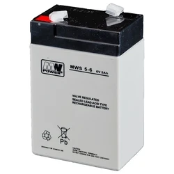 Μπαταρία UPS MPL Power Elektro MWS 5-6 Lead-acid VRLA AGM Maintenance-free 6 V 5 Ah Black, Grey