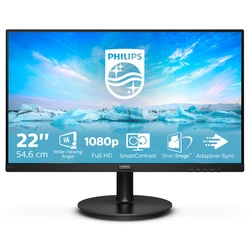 Monitor 21.5" Philips V Line 221V8A/00 LED 54.6cm 1920 x 1080 pixels Full HD Black